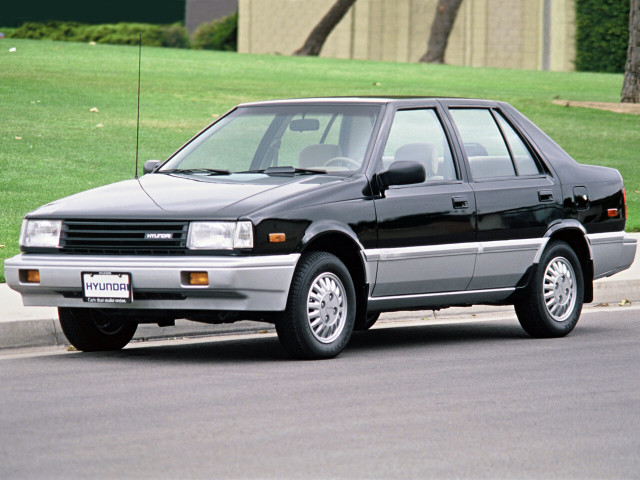 Hyundai Pony 1.5 AT (72 л.с.) - X1 1985 – 1989, седан