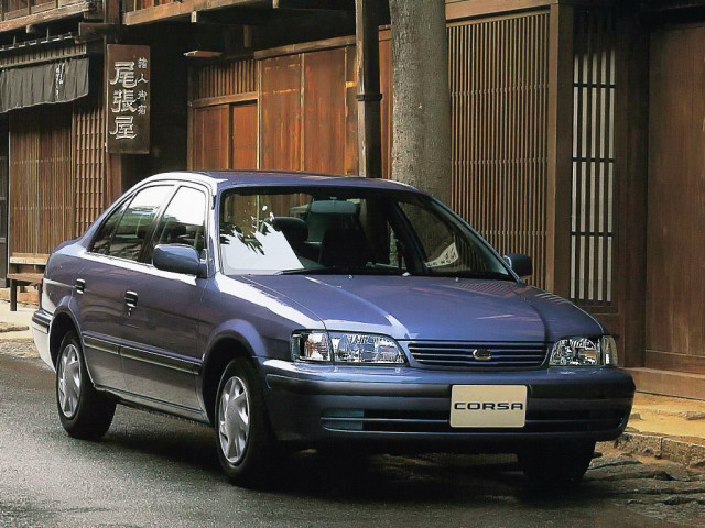 Toyota Corsa 1.4 MT (85 л.с.) - V (L50) Рестайлинг 1997 – 1999, седан